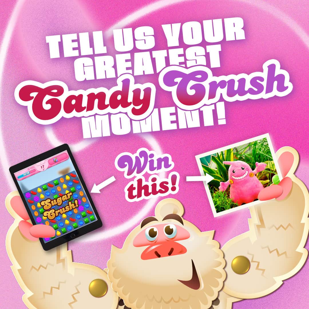 Candy Crushのインスタグラム：「we made it to level 15,000 and we're in the mood to celebrate! comment with your most epic Candy Crush moment and you could win an iPad or a Bubblegum Troll plushie! we'll collect the top 3 answers and put them to a vote until one Crusher's moment comes out on top!  enter now through November 3, 2023 at 12pm EST. read the full terms and conditions before entering - link in bio」