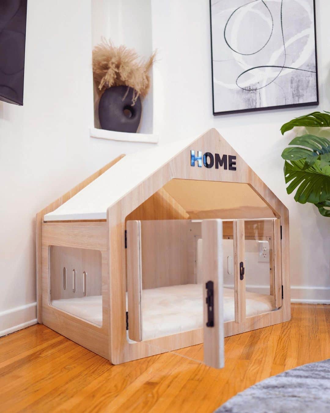 Design Milkさんのインスタグラム写真 - (Design MilkInstagram)「Treat your furry friend to the ultimate luxury with the @wooffy_official Dog House! 🐶🏠 This fun piece of pet furniture is not just a dog house, it's a modern dog crate too, catering to pups under 50 lbs. Made with top-tier plywood + transparent acrylic doors, it's a comfy little nook that'll blend with any space! 🐾  Check it out at the link in bio. 🔗   🏷️ #Wooffy #doghouse #dogcrate #moderndoghouse #moderndogcrate #moderndesign #petaccessories #pethouse #petfurniture #dog #doglife」10月4日 2時15分 - designmilk
