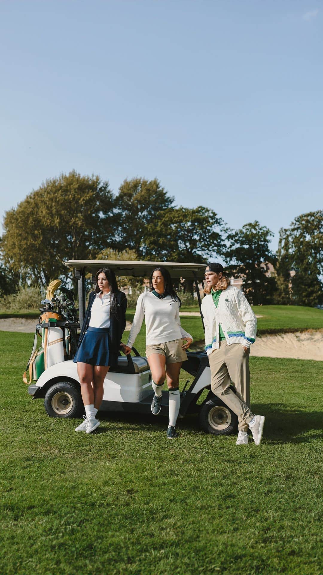 Lacosteのインスタグラム：「Welcome to #LeClubLacoste Deauville! ⛳️✨  To celebrate Golf Culture, we brought together talents on the occasion of @lacoste_lodf for an unforgettable day, culminating with a Golf Night Session. 🌙」