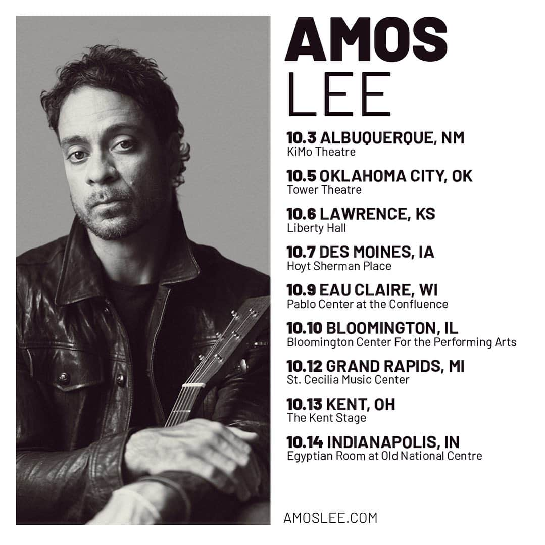 エイモス・リーのインスタグラム：「Amos will be out on the road for a bunch of dates this fall with special guest, @mutlusounds. Only a few tickets left in most cities. Get more details - link in bio.」