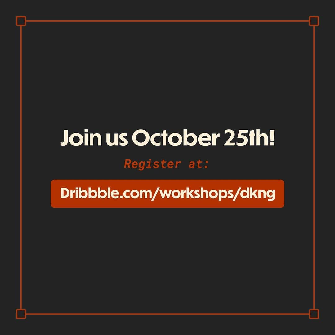 Dribbbleさんのインスタグラム写真 - (DribbbleInstagram)「On Wednesday, October 25, we're running a full day workshop on @dribbble with a morning session covering how we built our brand and how we run our business. After a lunch break, the afternoon session will dive into the technical side of how we make our art and our top creation techniques. This interactive online workshop will give you a chance to ask questions and dive deep on our process. Register at dribbble.com/workshops/dkng as space is limited!」10月4日 2時12分 - dribbble