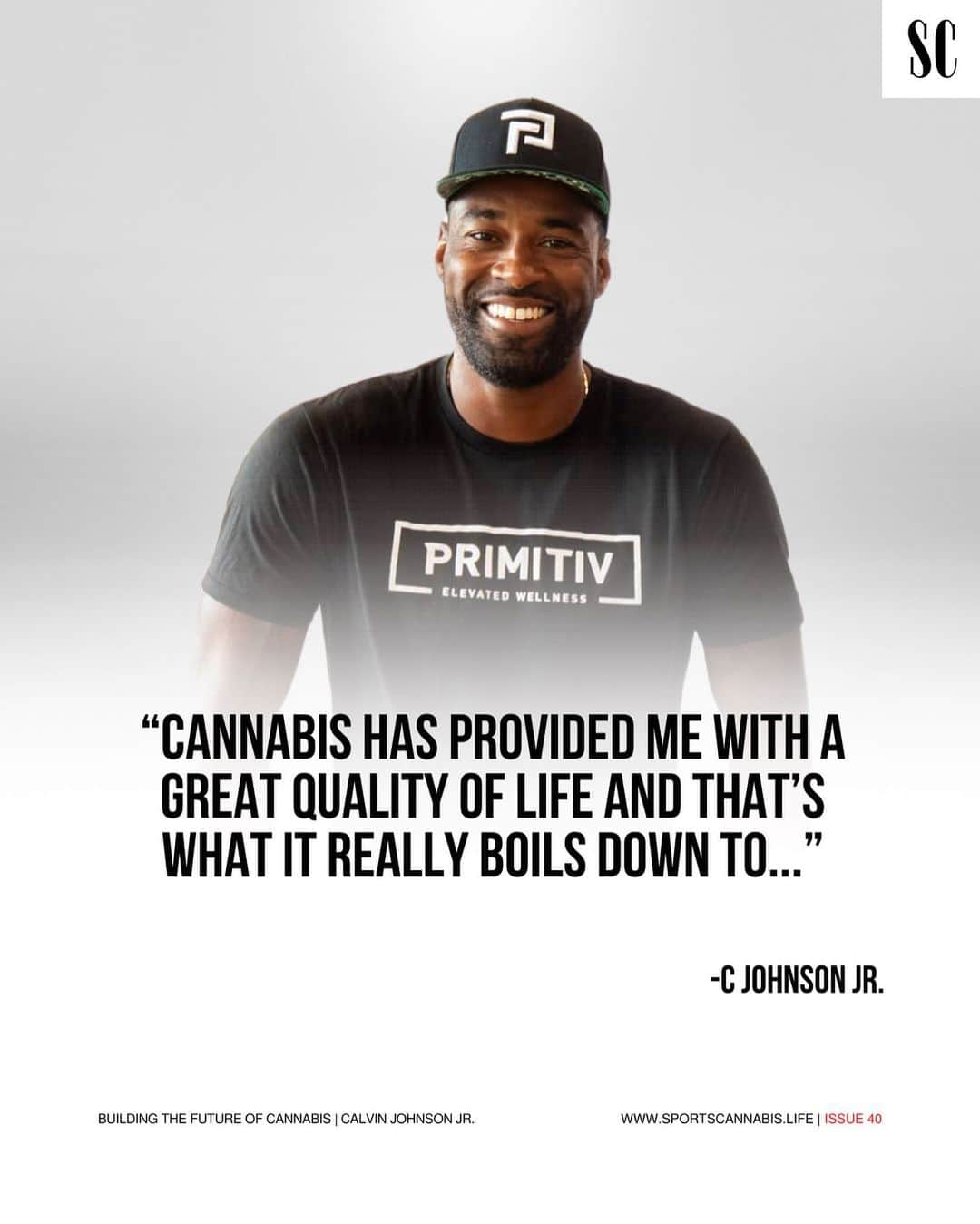 カルビン・ジョンソンさんのインスタグラム写真 - (カルビン・ジョンソンInstagram)「Retired NFL legend, global icon and entrepreneur Calvin “ @megatron “ Johnson Jr. is changing the audible for athletes around the globe advocating for cannabis;  “Cannabis has provided me with a great quality of life and that’s what it really boils down to…” -C Johnson Jr.  Johnson played nine seasons in the NFL with the Detroit Lions. Nicknamed Megatron, he’s regarded as one of the greatest wide receivers of all time. His career highlights include; a three-time all Pro, Six-time Pro Bowl Team, was the leading receiver two years in a row in 2011’12, held the title for most receptions in 2012, co-lead the NFL for receiving touchdowns ’08 and in 2021 was voted into the Pro Football Hall of Fame.  Known for setting records Johnson has teamed up with former Detroit Lions teammate Rob “ @robsims67 “Sims to create change, push education forward and assist athletes on their health and wellness journey.  Building the future of cannabis, Johnson and Sims have founded Primitiv “ @primitiv_group “, a brand focused on the advancement of cannabis as a form of elevated wellness and improving the quality of life for those in pain.   “Our collective goal is to build around functionality and an ability to keep moving forward, whether that’s with everyday pains, aches and, or chronic pain, swelling.  I use topicals all the time to assist with my swelling and aches and it helps tremendously.  I’m able to stay on my feet, moving forward and able to take on the next day without worrying about any setbacks.  With constant movement, there’s hydration, replenishment and to be able to add Nano-Cannabinoids to products is a huge bonus.  It allows us to move in harmony with everyday athletes and their personal routines and ensure they also have quality of life…” adding “We ultimately wanted to highlight the essence of the plant while giving value to the rich history of cannabis as a clean natural healing alternative…” -C Johnson Jr.  Learn About His Movement Today; WWW.SPORTSCANNABIS.LIFE  📸 by @fatherpetemisty」10月4日 2時17分 - megatron