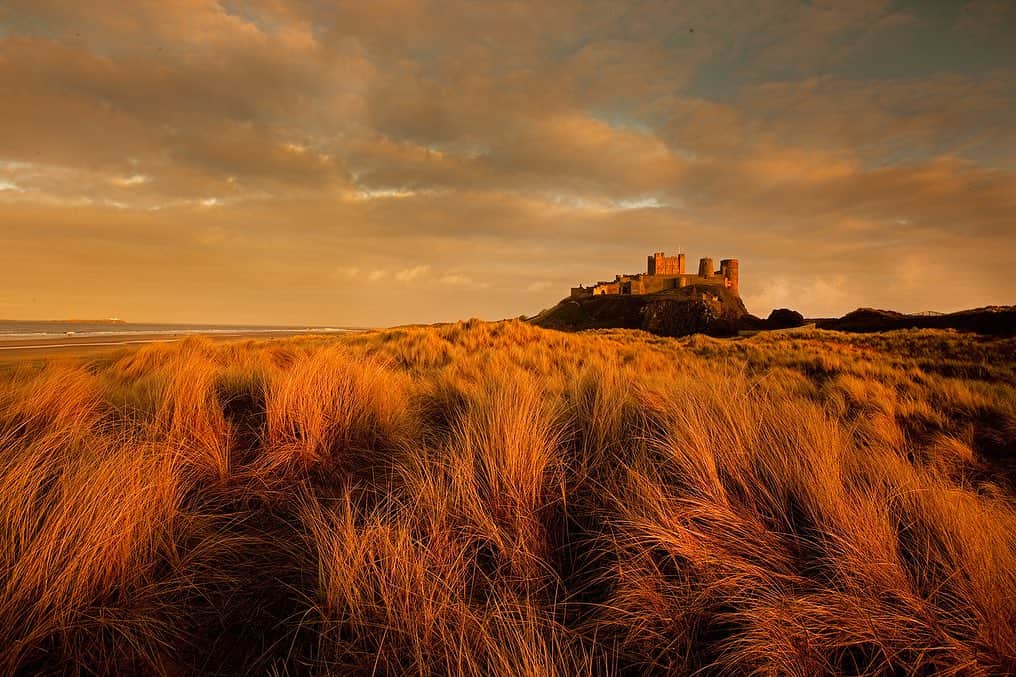 Robert Clarkさんのインスタグラム写真 - (Robert ClarkInstagram)「Here stands #BamburghCastle,  the site of at least a dozen battles for the control of the Castle and of the area in #NorthUmberland. I have delved into my archive after hunting for picture from #SycamoreGap, before the recent assault that feld one of the most beloved trees and locations in all of England. I have been looking at pictures from three different stories for #NatGeothat I have worked on in the area, an Anglo Saxons Gold Hoard, Roman Walls and the Vikings The site was originally the location of a Celtic Brittonic fort known as Din Guarie and may have been the capital of the kingdom of Bernicia from its foundation c. 420 to 547. In that last year, it was captured by King Ida of Bernicia. After passing between the Britons and the Anglo-Saxons three times, the fort came under Anglo-Saxon control in 590. The fort was destroyed by Vikings in 993, and the Normans later built a new castle on the site, which forms the core of the present one.  In more recent history, in 1894, the castle was bought by the Victorian industrialist William Armstrong, who completed the restoration, at that time the Sycamore at the Gap would have been only around 120 years old. One or the trips to the area, I was shooting my SINAR P2 & 5x4 film. The thought of the tree being destroyed still cause me pain. The photo is by @christopherfarber by colleague on this trip.:)」10月4日 3時26分 - robertclarkphoto