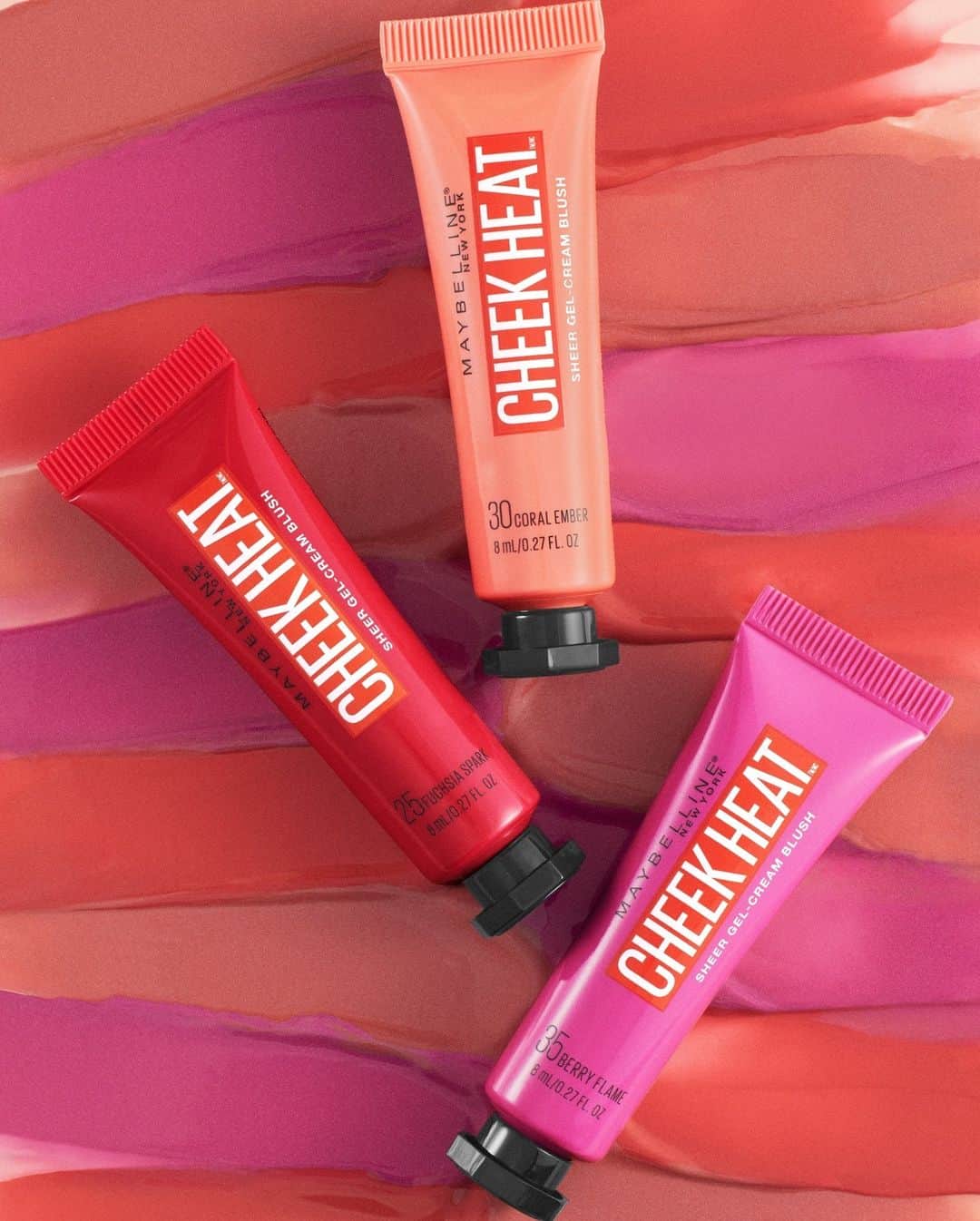 Maybelline New Yorkのインスタグラム：「Get ready to blush with #CheekHeat 😜 ! 🌸✨ Blend in this velvety formula for a soft, dewy flush that's totally customizable. Whether you're going for a subtle hint of color or a bold pop, we've got the perfect shade for your vibe. 💖」