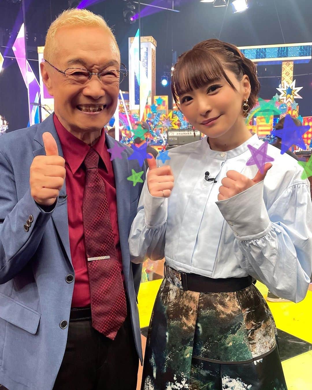 井澤詩織のインスタグラム：「10月７日（土）よる6：30～テレビ朝日で放送される「1万人が選ぶ！ついに決定！令和vs平成vs昭和アニソンランキング」に出演します〜！ 専門学校生だった時にお世話になった神谷明さんと共演できました！ 神谷さん、ちゃんと私を覚えていてくれて感激です🥺✨  3時間半の大ボリューム特番です。お楽しみに〜！」