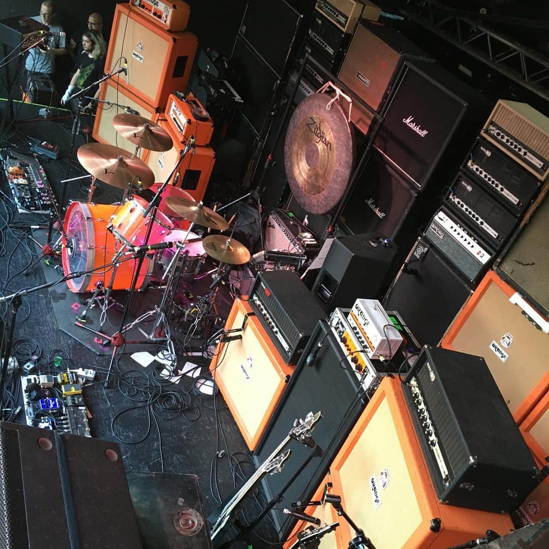 のインスタグラム：「Do you remember? Sleep+Sunn O)))+Boris shared Mohawk stage 2016.」