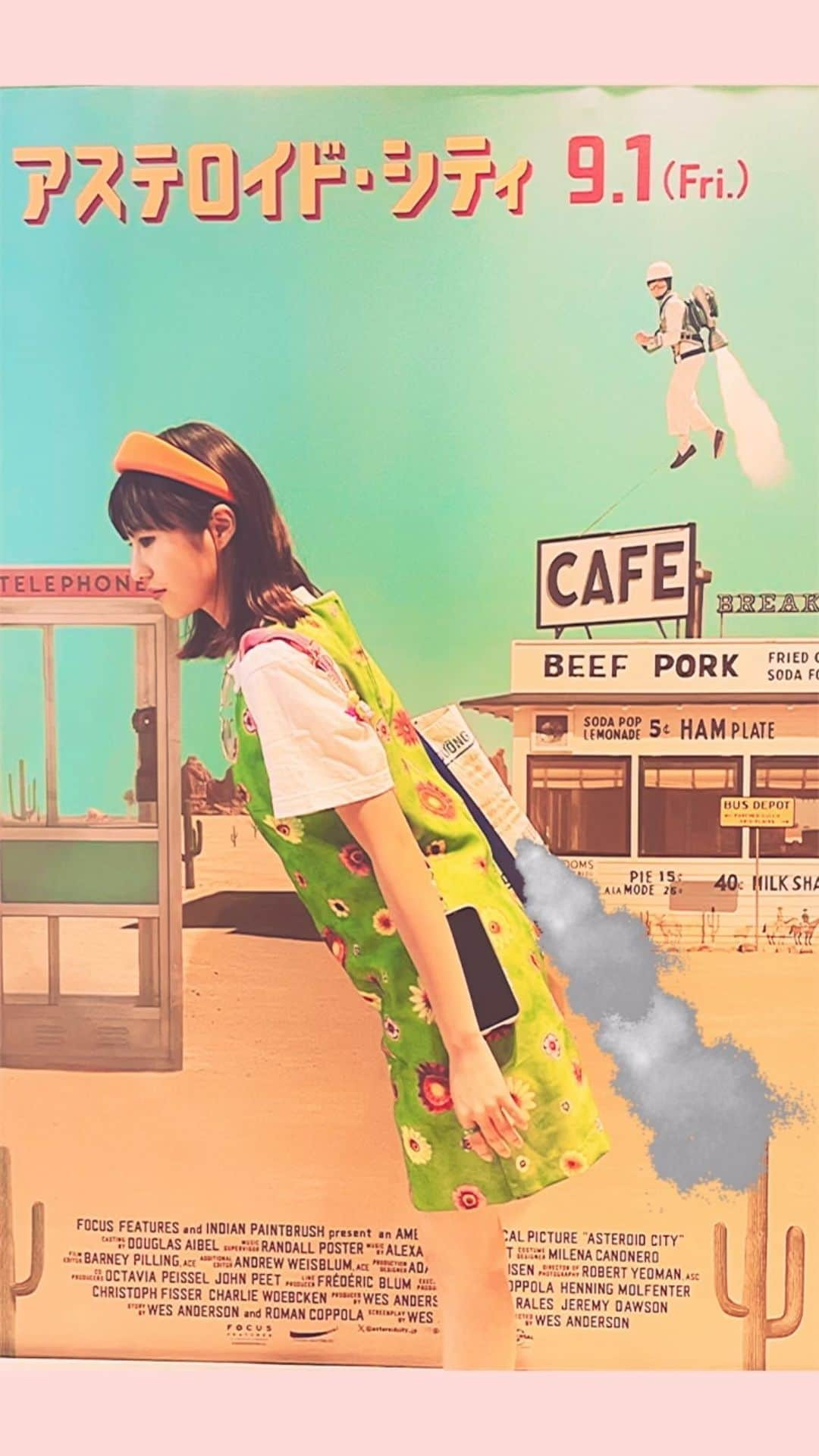 恒松祐里のインスタグラム：「🚀 #wesanderson 🪟 #アステロイドシティ #miyurins」