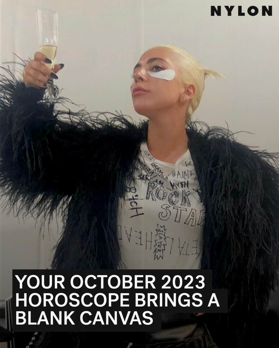 Nylon Magazineのインスタグラム：「Bottoms up! Over the last few months, Venus dragged us into a scorching and cleansing retrograde makeover. You might've been a crazy b*tch in your relationships or sold yourself short — but now that the dust has settled, it’s time to receive your calling. Embrace this new era and read your full October horoscope at the link in bio.  📸  @ladygaga」