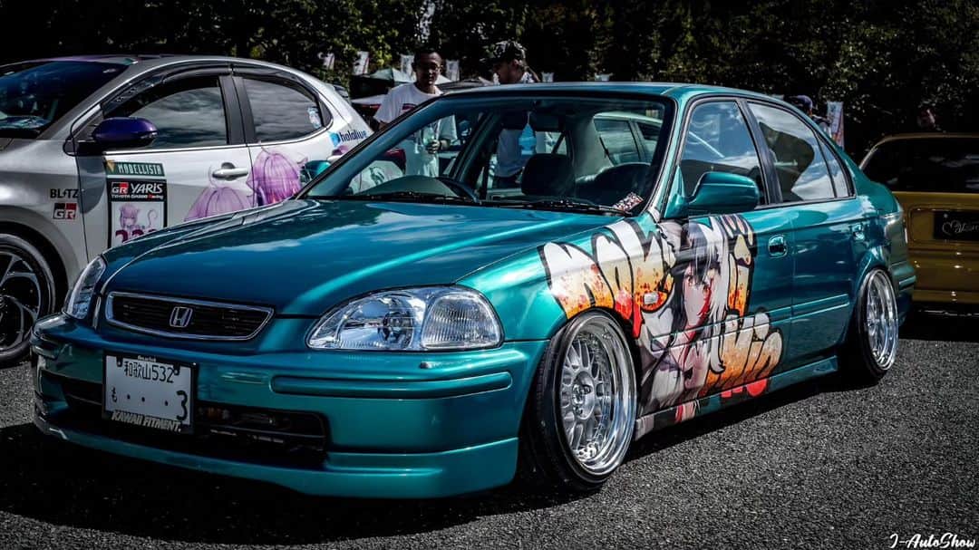 のインスタグラム：「#JAutoShow #SONYFX3 #痛車天国 #EXPO痛車天国 #痛車 #痛車天国2023 #itasha #itashaheaven #itashastyle #itasya #animecar #otaku #otakuworld #civic #civicstance #シビック」