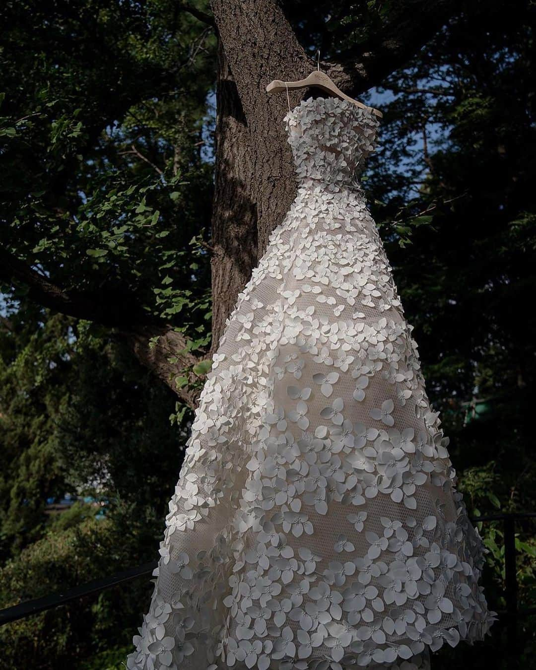 SOYOO BRIDALのインスタグラム：「.  [ SOYOO BRIDAL x Oscar de la Renta ] 🏷️   @soyoobridal_official  @oscardelarenta  @laciel.co.kr  @seongjin_oh_marystudio  @sun_marystudio   너무 예뻐서 어지러움 🫧  #마리대표님의 #애정이느껴지는사진 #저위에어떻게올라가셨는지 #소유브라이덜 #오스카드라렌타 #퍼스트웨어 #realcouture #20231003 #soyoo_exclusive🔖」