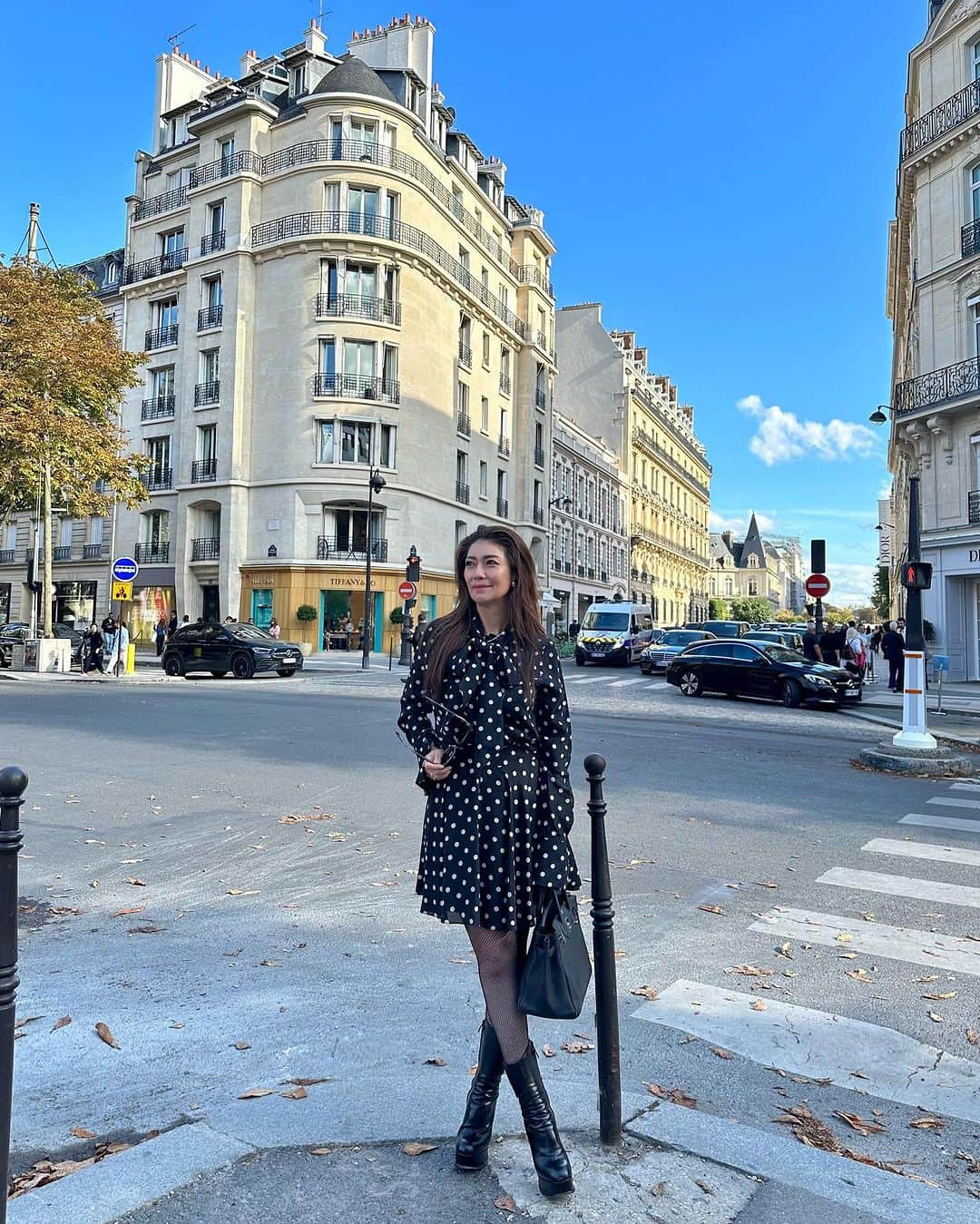 Taki Tanakaさんのインスタグラム写真 - (Taki TanakaInstagram)「#DAY11 #PFW #paris #NinaRicci #ニナリッチ の#ポルカドット  #ootd #outfitoftheday #outfit  tops,skirt @ninaricci  shoes #alexandermcqueen  sunglasses #gentlemonster  bag #hermes  #良いもの好きなものを長く愛そう   @iza_official  #izastagram」10月4日 16時34分 - tanakataki