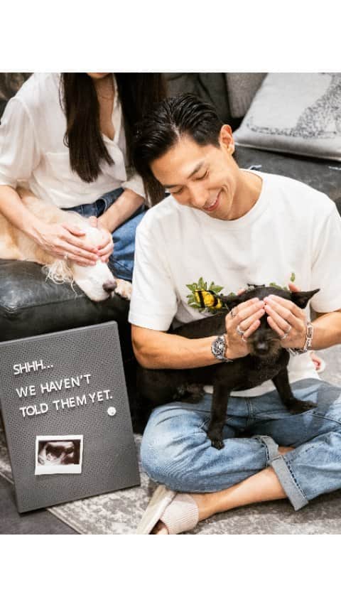 デスモンド・タンのインスタグラム：「Definitely the happiest news to share: Mrs. Tan and I are welcoming a baby girl in 2024! Every day, we're still in awe that we have a tiny miracle on the way, and our hearts couldn't be happier! 💓」