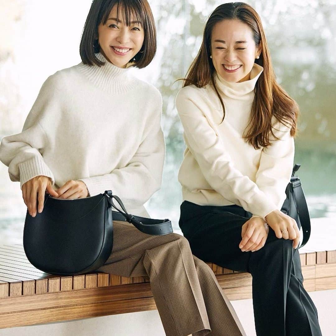木本泉のインスタグラム：「- @uniqlo_jp   UNIQLOの冬のニット🧶 種類、カラーバリエも豊富！ シルエットも着心地も良い⛄️ お値段もお手頃でさすが👏  #UNIQLO2023aw #ユニクロ#UNIQLO#ニット」