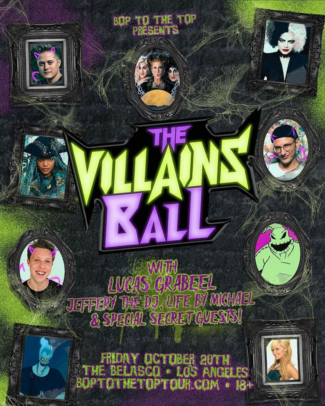 ルーカス・グラビールのインスタグラム：「LOS ANGELES!!! Bop is getting spooky! Dress up, dance, and party with us! Tix at boptothetoptour.com (link in bio)」