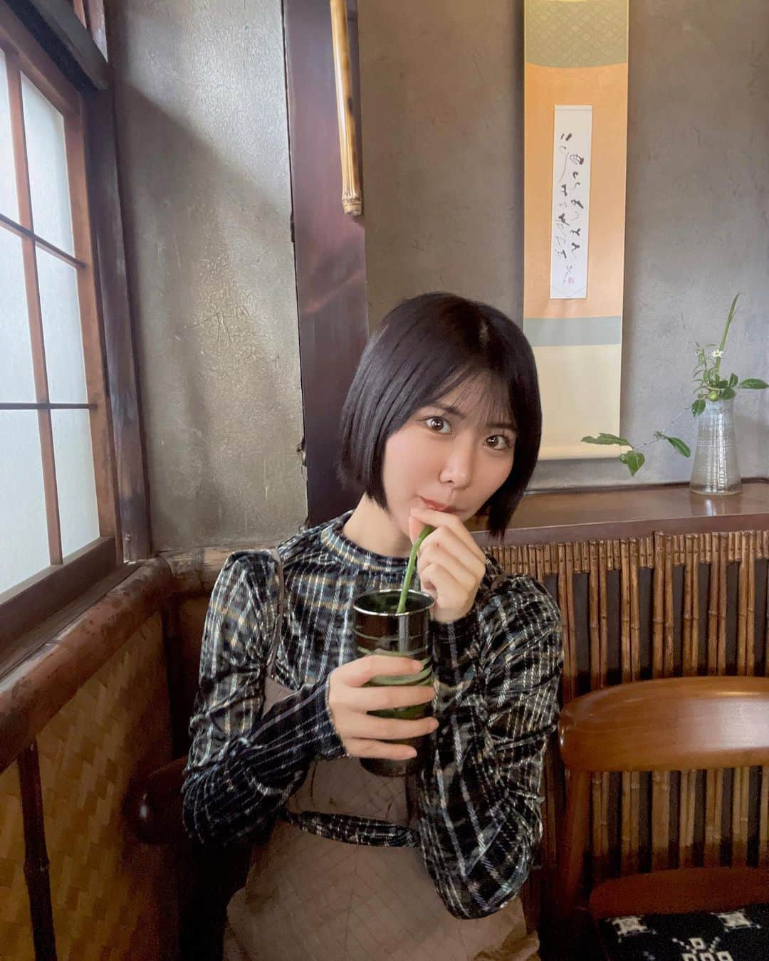 渡辺菜月さんのインスタグラム写真 - (渡辺菜月Instagram)「. 純喫茶 長寿 . . 純喫茶デビューを果たしました🌿  私はあべかわもちと抹茶ジュースを 身も心も和みました〜  #山口カフェ #純喫茶 #長寿  #純喫茶長寿 #山口県 #山口市」10月4日 12時00分 - w_natsuki_stu48