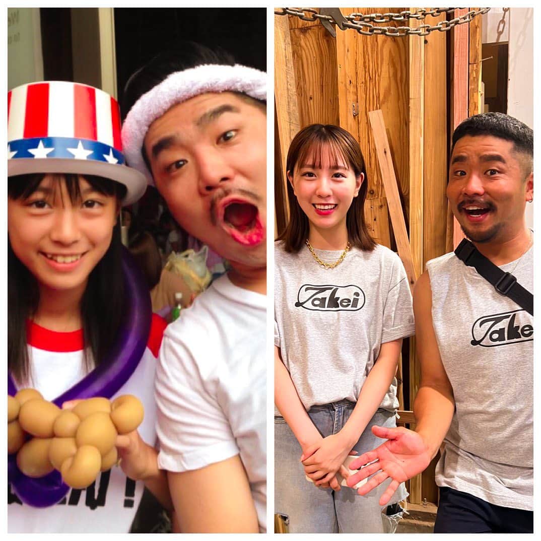 のインスタグラム：「@nitariyaitariya さんの手伝いで、たけいまつりに行かせてもらったんですが、、  実は芸人時代にもお世話になって、その時にいた子に再開🥹 当時小学生のダイヤの原石がしっかりダイヤになってました💎 @_53sara   １０年かーー  エモいよねー  @mitsuharuhosoya とは10年以上ですね😂お世話になります。」