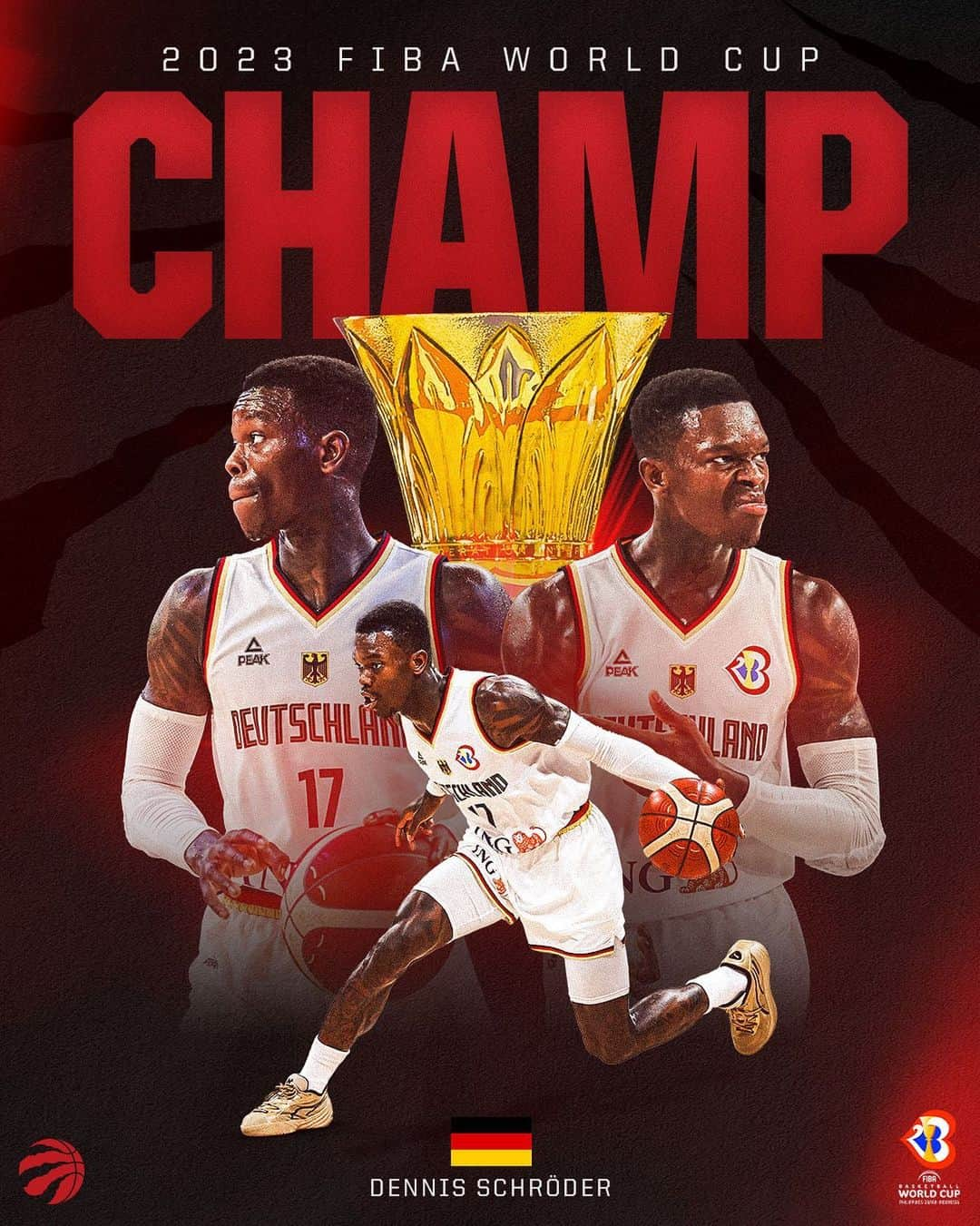 トロント・ラプターズさんのインスタグラム写真 - (トロント・ラプターズInstagram)「#FIBAWC CHAMP. DENNIS SCHRÖDER 🏆」9月10日 23時43分 - raptors