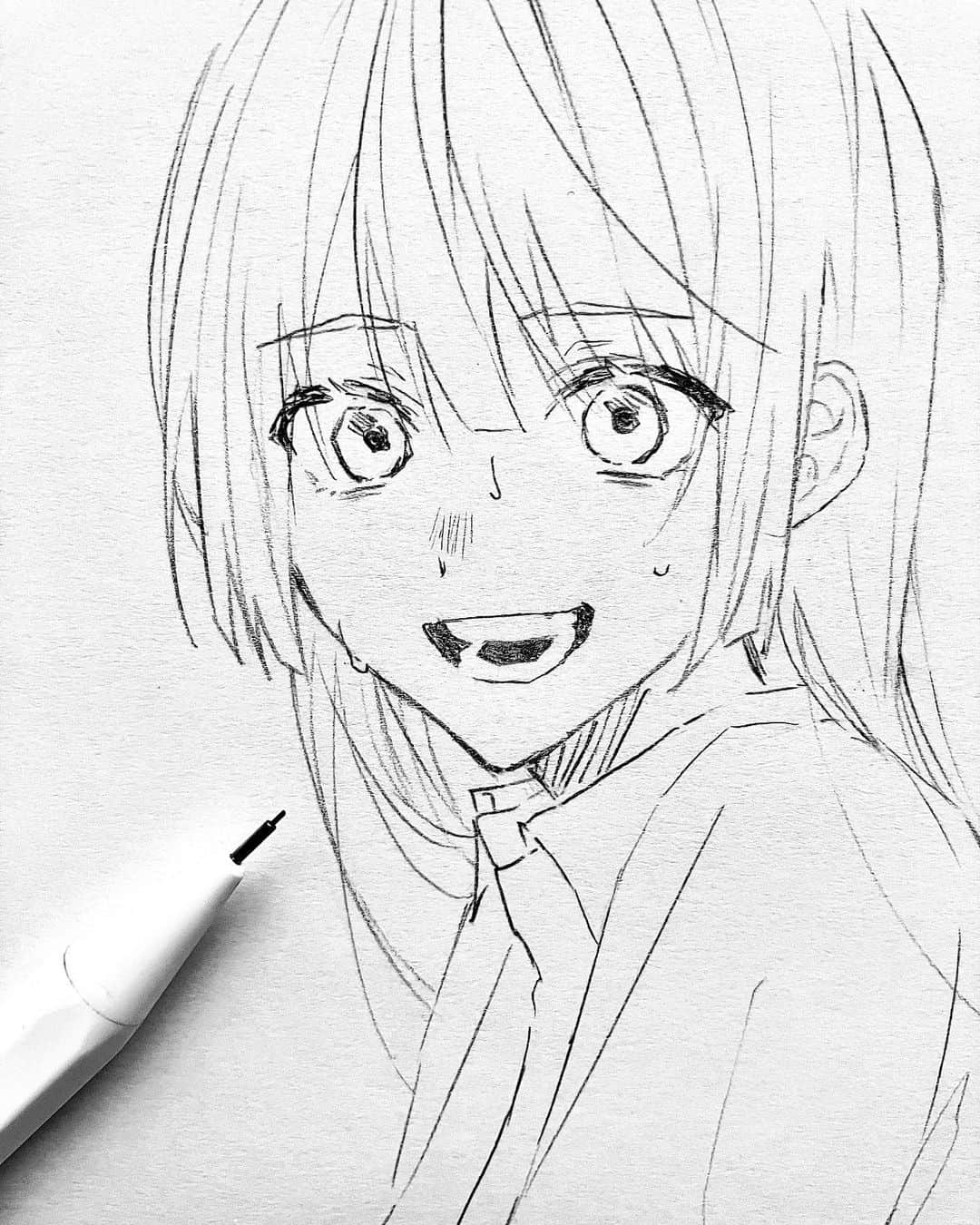雨宮ぱるるのインスタグラム：「#illustration #illust #イラスト #イラストグラム #いらすと #いらすとぐらむ #アナログイラスト」