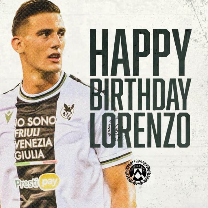 ウディネーゼ・カルチョのインスタグラム：「Buon compleanno @lorenzolucca17 🎉 Happy Birthday #Lucca 🎂  ⚪️⚫️ #ForzaUdinese #AlèUdin #WePlayForU」