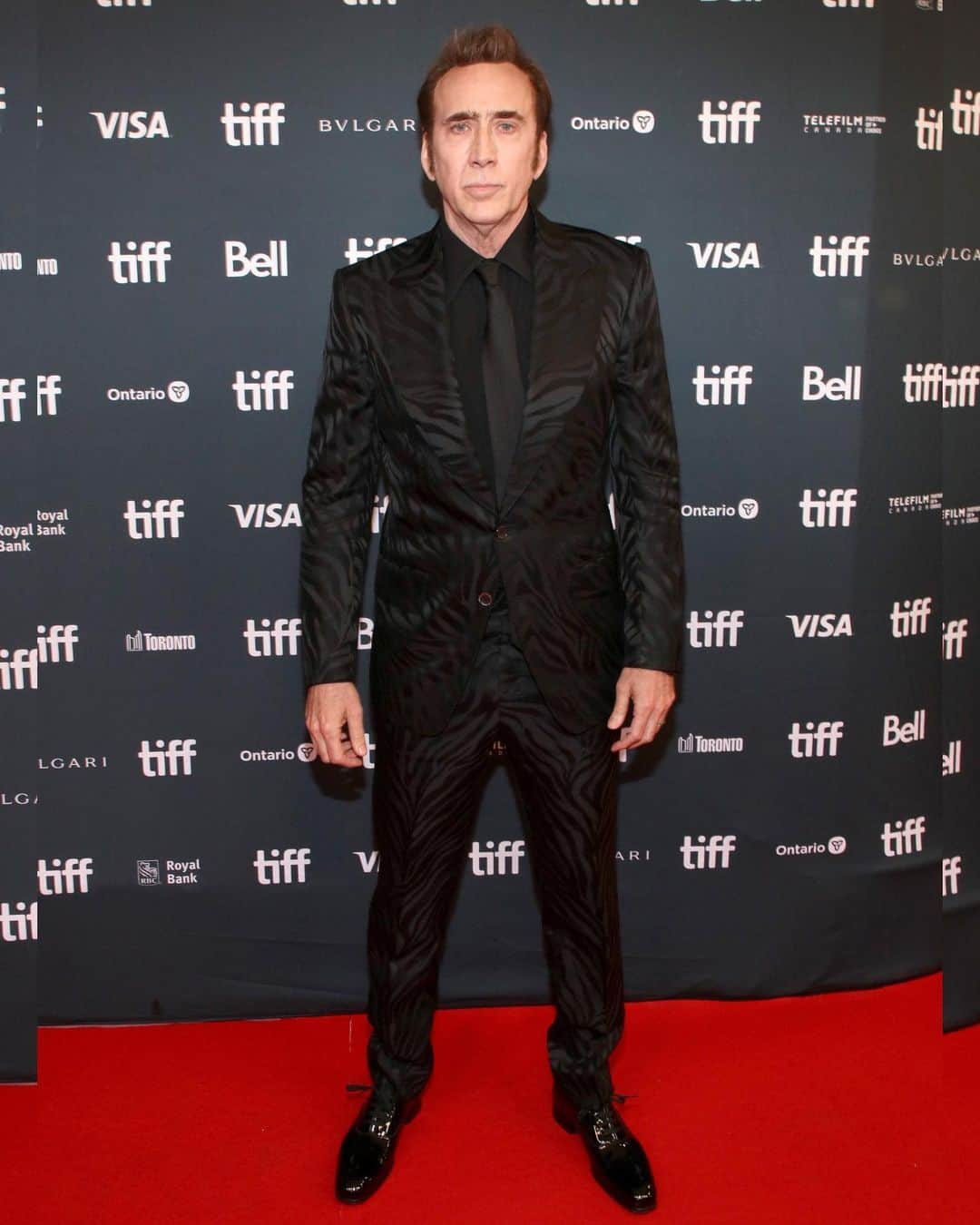 Just Jaredさんのインスタグラム写真 - (Just JaredInstagram)「Nicolas Cage attended the red carpet premiere for "Dream Scenario" at the 2023 Toronto International Film Festival. The actor donned an all-black ensemble as he posed for photos and greeted fans. Check out the fully gallery on JustJared.com! #NicolasCage #TIFF Photos: Getty」9月10日 16時41分 - justjared