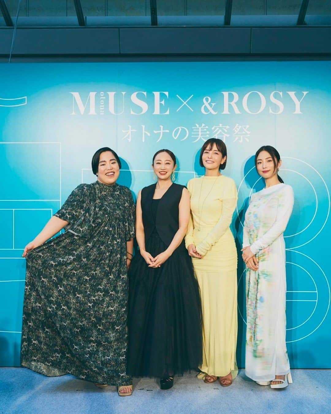 渡辺佳代子のインスタグラム：「一晩明けまして。  オトナミューズ初の大型ビューティイベント「オトナの美容祭」、無事終了しました。参加してくださった全ての皆様、本当にありがとうございました！  （左から）ゆりやんレトリィバァさん、神崎恵さん、梨花さん、MEGUMIさん。可愛くて美しくて面白くて最高でした♡  #オトナの美容祭  #otonamuse  #オトナミューズ  #アンドロージー」