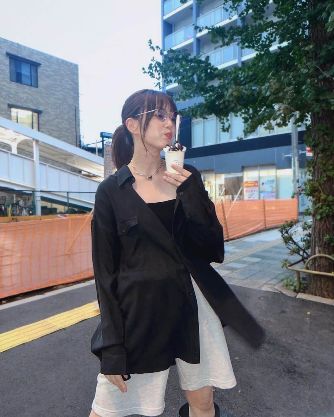 のインスタグラム：「🍦🍫 チョコレートとマシュマロのせです☺️」