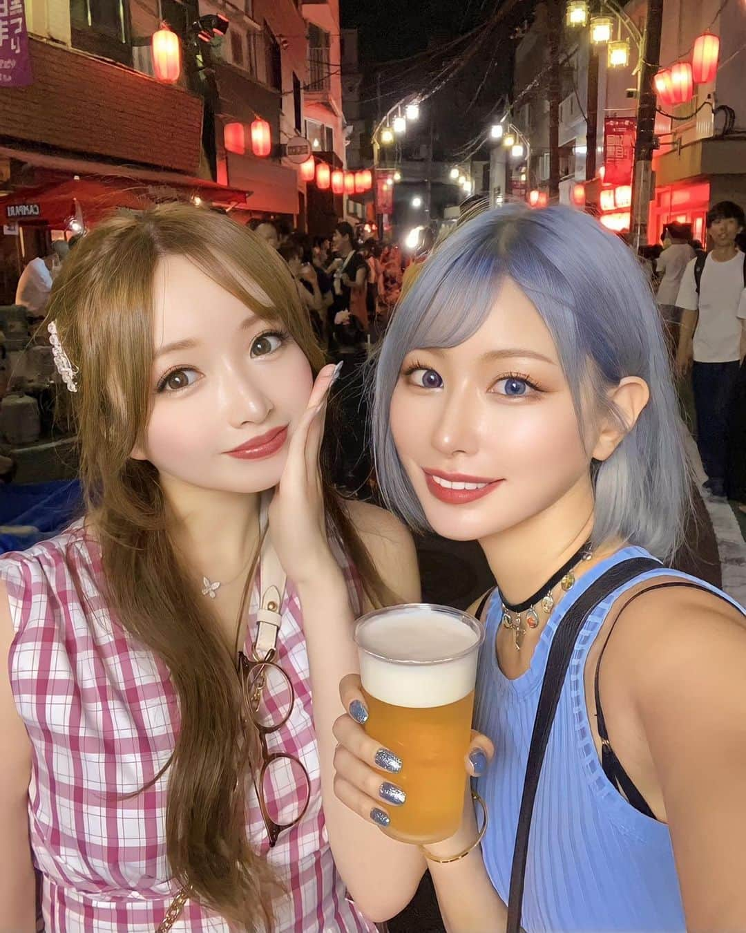 希咲みらいさんのインスタグラム写真 - (希咲みらいInstagram)「中目黒お祭り🍺🩷  #新宿 #歌舞伎町 #六本木 #北新地 #すすきの #大阪ミナミ #中洲 #キャバ嬢 #キャバクラ #ラウンジ #kabukicho #japanesegirl #美麗 #jkf女郎 #正妹 #nakameguro #ワンピースコーデ #ワンピース #majette #マジェット #mistreass #お祭り #中目黒 #カラコン #oliverpeoples」9月10日 18時21分 - mirai_713