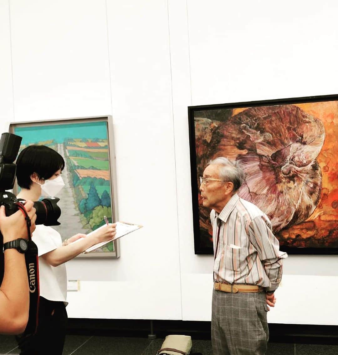 多賀公人さんのインスタグラム写真 (多賀公人Instagram)「93歳の父が岡山県展で、最高位の山陽新聞社大賞を受賞しました。たくさんの