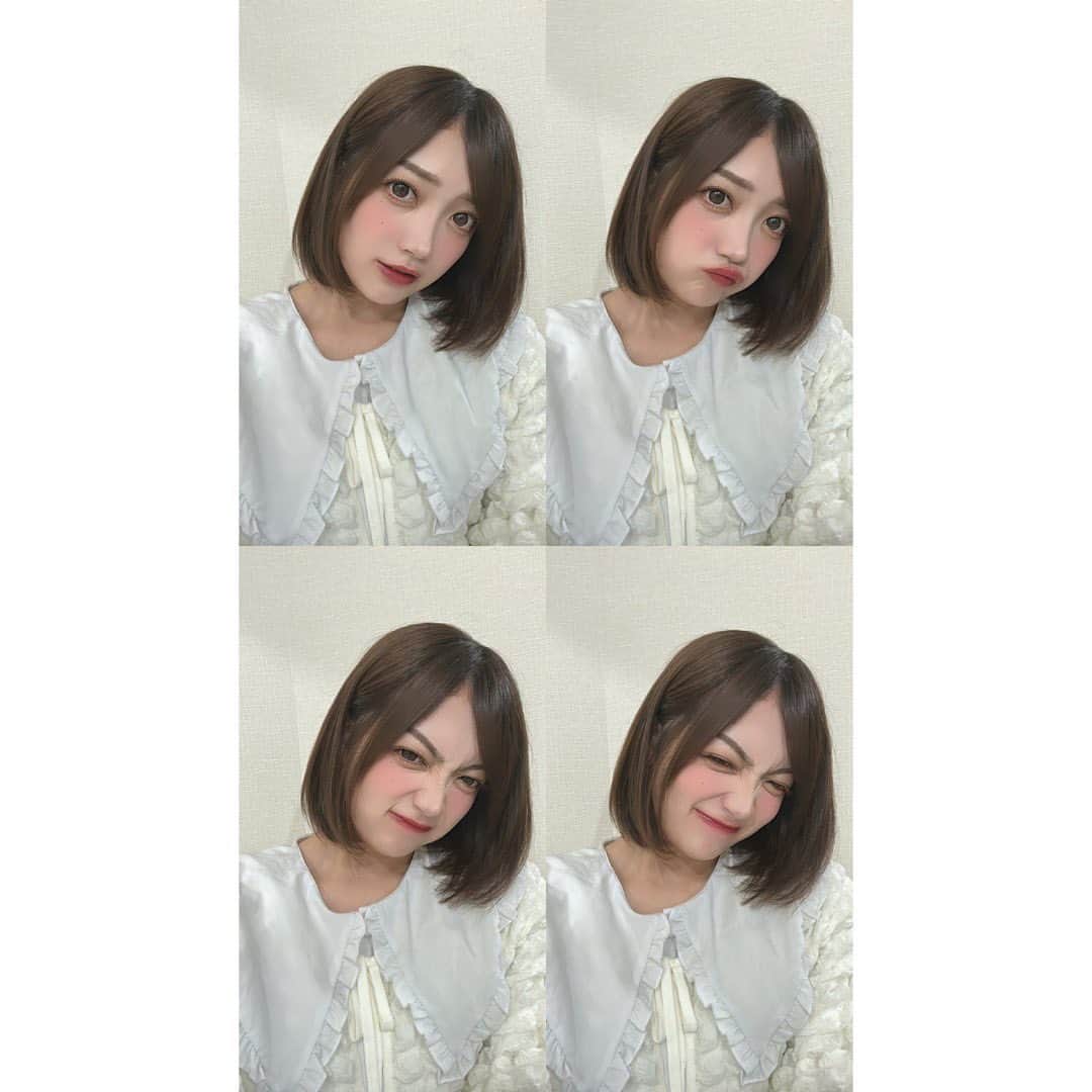 辻ゆかのインスタグラム：「🐰 4コマつじさん もちもちカーディガンかわいい🥞🤍  #4コマ #selfie」