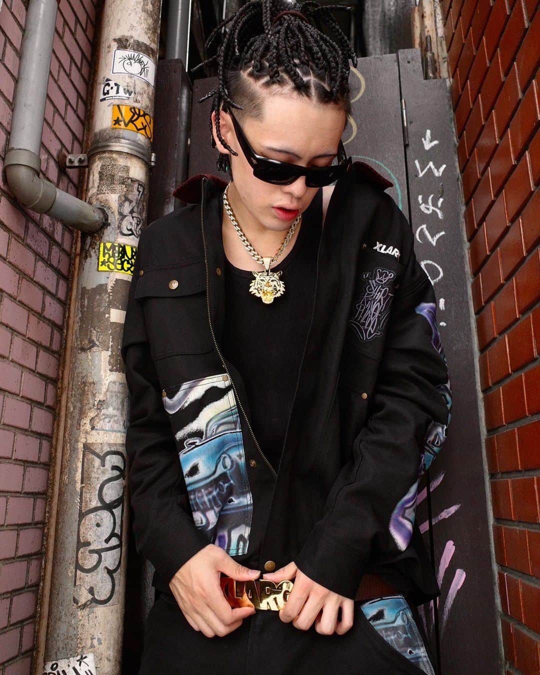 のインスタグラム：「@tiger_is_big #xlyokohama  - XLARGE × SHIRT KING WORK JACKET - XLARGE × SHIRT KING PAINTER PANTS #xlarge #xlargejp #xlarge_snap #エクストララージ」