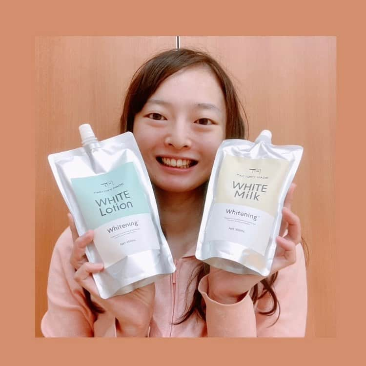 大庭雅のインスタグラム：「🌿  @official_factory_made 様から 【factory made white lotion 400ml】 【factory made white milk 300ml】 薬用美白化粧水と乳液のプレゼントをありがとうございます🎁  美白を目指してがんばっている私にとって本当に嬉しい商品なのです🥹✨ 顔ももちろん、気になる腕など全身に使えるんです😳  美白だけでなく肌荒れにも対応されているのでダブルで嬉しい😆  美肌目指してがんばりますっ ありがとうございました🤍  #ファクトリーメイド #美白化粧水 #美白乳液 #保湿 #美白ケア #スキンケア#薬用美白 #美白女子 #詰め替え #楽天 #PR #present  ＿＿＿＿＿＿＿＿＿＿＿＿＿＿＿  ◆製品特徴 ①とろり使用感でもベタつかず高保湿 ②W有効成分プラセンタエキス＆グリチルリチン酸2K ③こだわりの保湿成分 ④大容量で顔からボディまで美白ケア ⑤お肌が喜ぶ５つのフリー処方 ⑥翌朝のしっとり潤い感」