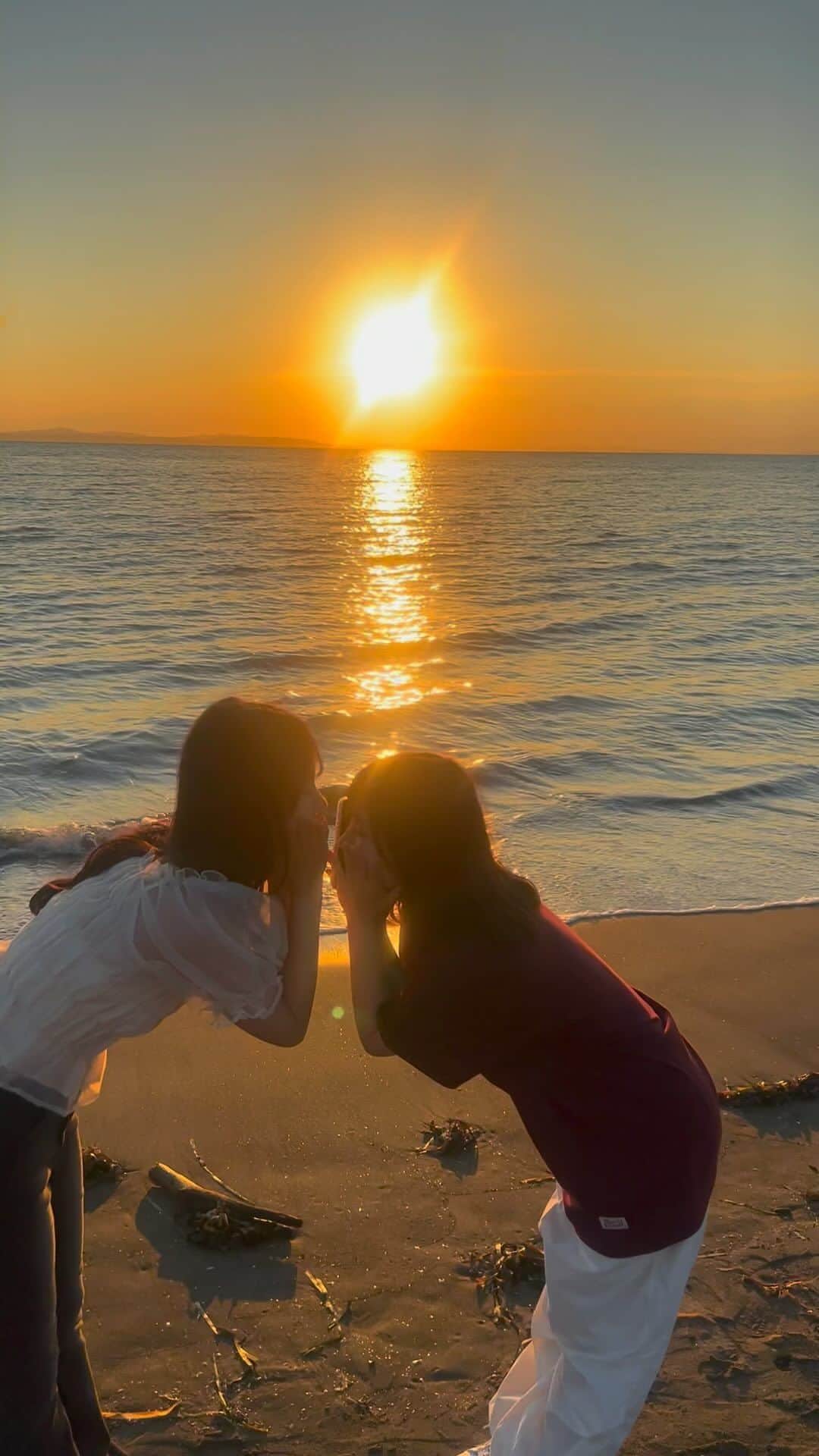 実熊瑠琉のインスタグラム：「beautiful✨この日すっごく綺麗だった夕日」