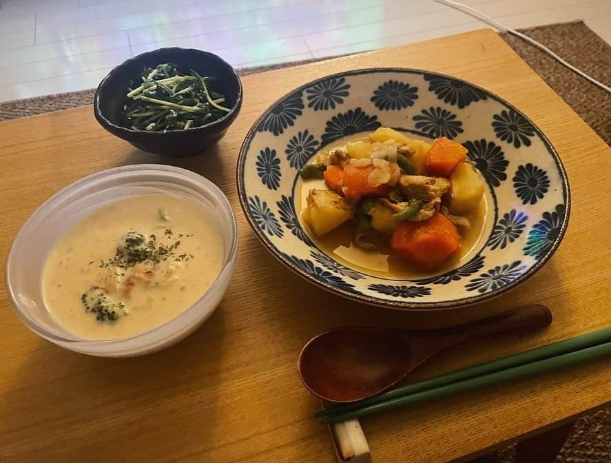 松田リマのインスタグラム：「. これまでの松田メシまとめ🥢🍚 料理すきです😆🌼  もう少し作っていたと思うのだけど、写真撮る前にバクバク食べちゃって写真がない😂」