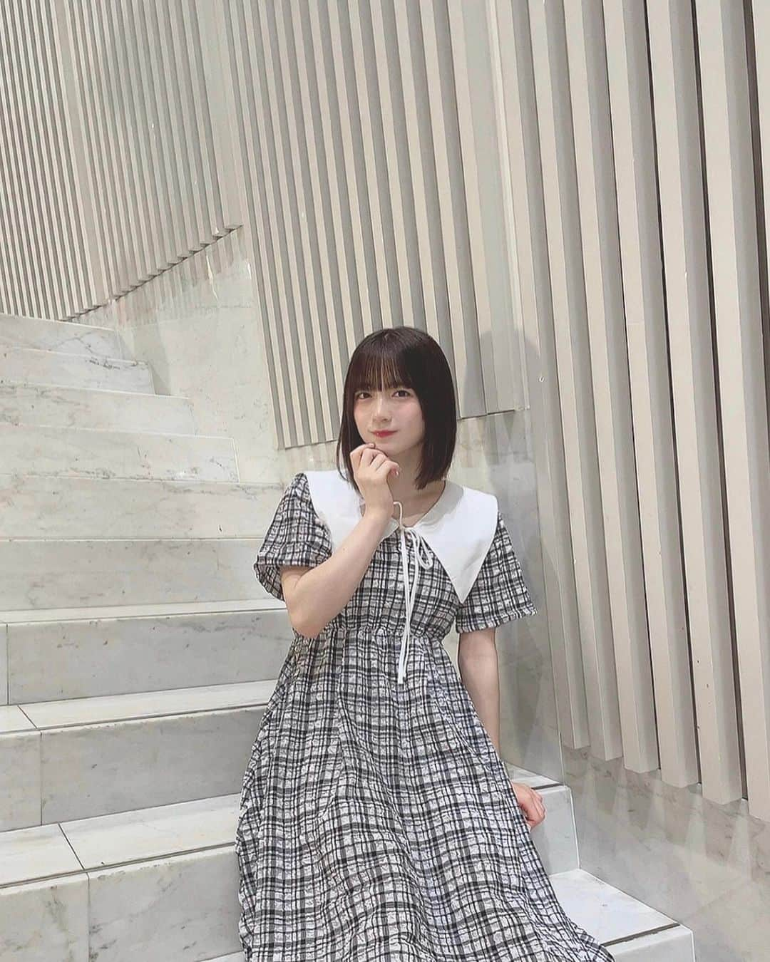 坂本真凛のインスタグラム：「清楚系女子目指してます。 #私服 #ワンピース #idol #kutir」