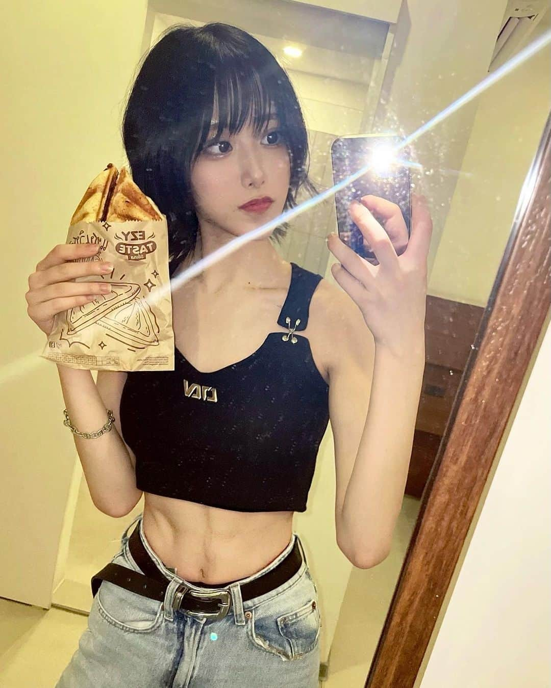 隈本茉莉奈のインスタグラム：「夜食」