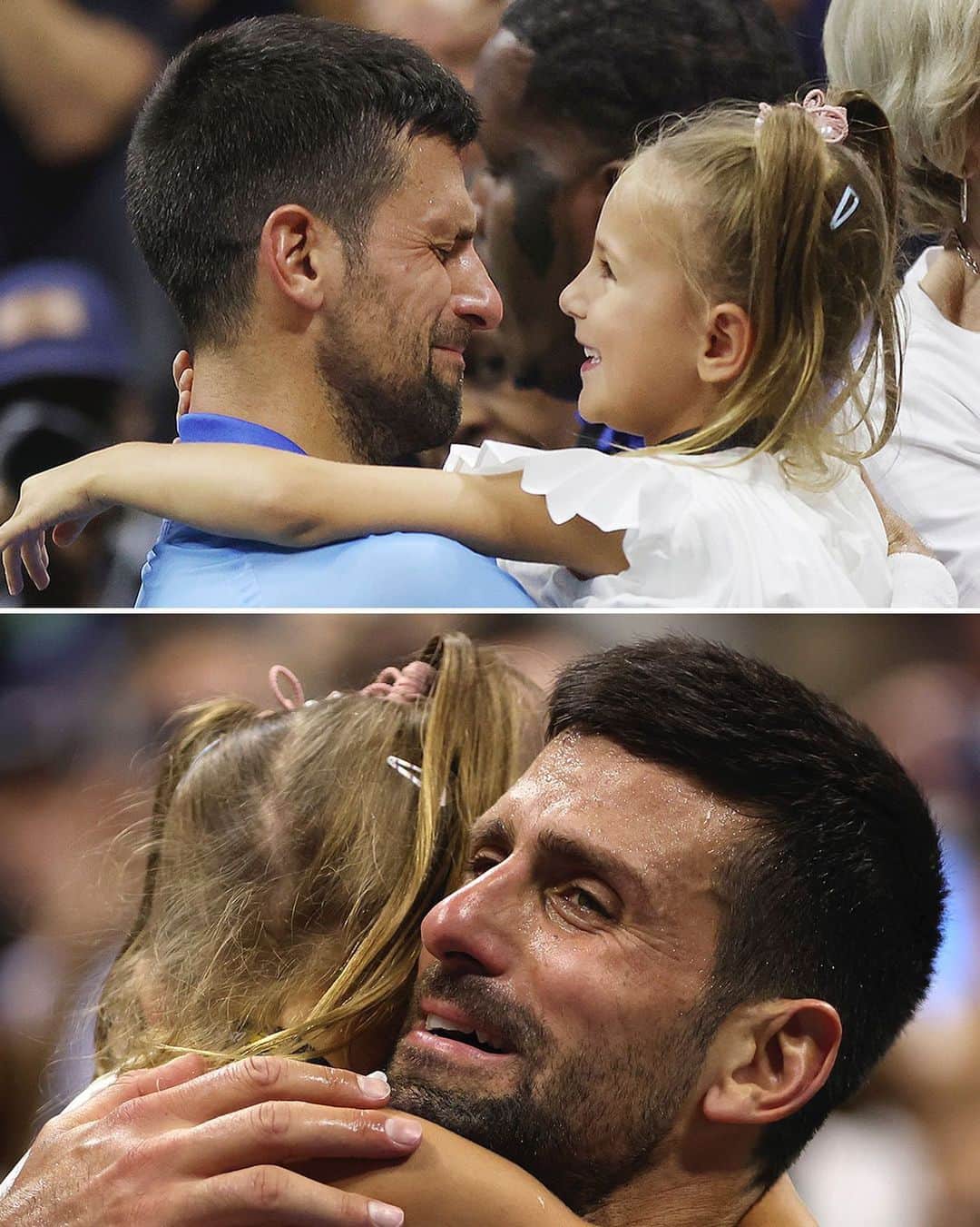 ノバク・ジョコビッチさんのインスタグラム写真 - (ノバク・ジョコビッチInstagram)「Novak Djokovic was in tears celebrating Grand Slam 24 with his daughter, Tara 🥺❤️」9月11日 9時06分 - djokernole