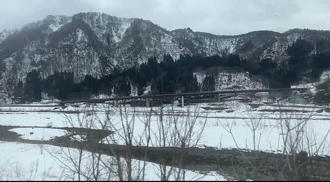 高山沙織さんのインスタグラム写真 - (高山沙織Instagram)「【最長片道切符の旅 振り返り♯14】 こんにちはアンドロイドのお姉さんです。 私はただいま新潟県の糸魚川駅に来ています。 糸魚川市は新潟県の最西端に位置し、南は長野県、西は富山県と隣接しています。 糸魚川といえば日本一の翡翠の産地としても有名で、私あんまり宝石詳しくないのですが大昔から世界中の多くの地域で”聖なる石”として崇められ 古代日本人も勾玉にして身につけていたというそんな宝石です。  駅から歩いて20分ほどの場所にあるヒスイ海岸ではたまに翡翠の原石が落ちているのだそう。しかも見つけたら拾って持って帰ることもできるらしい。 あったら売って旅の資金の足しにと思ったのですが、雨が降ってきたので諦めます。  昼は糸魚川駅近くの居酒屋であんこう汁をいただくことに 。 糸魚川の冬の味覚としてあんこうは有名。 もう冬も終わりかけなので滑り込みあんこうです。  あんこうは高級魚として知られていますが、可食部分が多い魚としても有名。 身だけでなく肝や皮、エラなどほとんどの部分を食べることができます。実際こちらのあんこう汁にも肝や皮そして卵巣までたっぷり入っていました。  糸魚川を満喫したところで今日も最長片道切符の旅を続けていきます。 本日は乗りたい列車がある関係で昼過ぎのスタート。 ルートで言うと新潟県の糸魚川駅から大糸線に乗って長野県松本駅を目指します。   定刻通り糸魚川駅を出発。豪雪地帯を走る大糸線しばらく走ると車窓一面雪景色に。列車は姫川に沿って進んでいきます。ちなみに糸魚川という河川は存在しなくて糸魚川市に流れる川はこちらの姫川なのです。  1時間ほど乗車し南小谷駅に到着。 ここから長野県松本駅に向かうのですが、乗る列車がなんと特急あずさ。あずさ号は基本的には新宿から松本間を結んでいますが、1日1往復だけ大糸線の南小谷駅まで 延長運転されているのです。まさか首都圏の特急列車をここで見るとはって感じですよね あずさ号で松本駅までは1時間30分ほど。  ♪〜8時ちょうどのあずさ2号で 私は私はあなたから 旅立ちます。  実際に乗車しているのはあずさ46号……。 というわけで長野県松本駅に到着。松本といえば長野県第二の都市ですね。 松本に来たならやはり松本城かなと思うのですが、時間の関係で次の列車に乗らなければならないので先を急ぎます。 松本駅から篠ノ井線を北上し長野駅へ。 松本から長野は特急で55分思ったより長いですね。 いつの間にか日も暮れてきました。でも、完全に日が沈みきる前にどうしても見たい景色がありまして。 その景色というのは日本三大車窓の一つにも数えられる 『姨捨』からの景色 。 標高500mの山の中腹を走っているので 長野盆地が一望できます。 日が沈みかけた空のグラデーションも美しい。 感動。  そうこうしていると終点長野駅に到着。長野県の名物といえばやはり蕎麦ですが、駅中に雰囲気のある立ち食いそば屋があったので今日はここで晩御飯を食べることに 。 昔は列車内に持ち込み可能だったらしい。  私は天ぷらそばを注文。そこに長野県の名物八幡屋礒五郎の七味唐辛子をかけていただきます。  食べ終わってから今度は新幹線に乗り換えます。   北陸新幹線あさまに乗って群馬県の高崎を目指します。 18時48分長野駅を出発 。  乗車してから50 分ほどで高崎駅に到着 。駅構内では群馬ちゃんがお出迎え。  出発から24日目、私はついに群馬帝国に侵入するのに成功しました。 思ったよりも都会でびっくり。 ということで次の投稿でお会いしましょう。」9月11日 8時01分 - saotvos