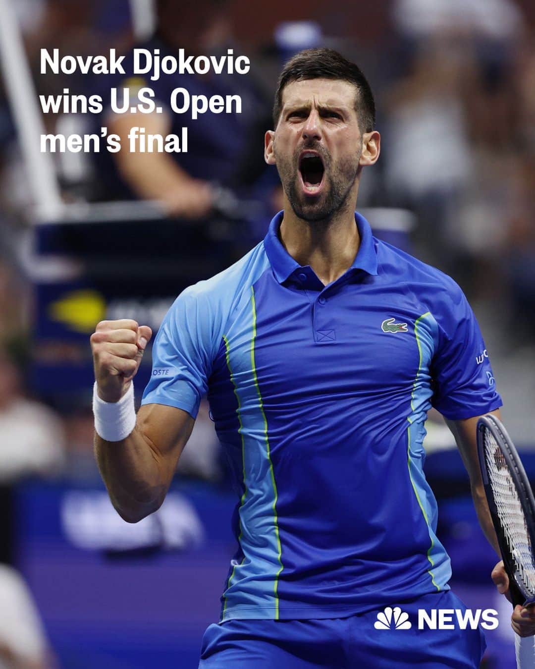 のインスタグラム：「Novak Djokovic won the U.S. Open men’s final Sunday, cementing his place as one of the sport's greatest players and fortifying his status as the athlete with its most men's Grand Slam titles.  At 36, Djokovic is retirement age in professional tennis. Yet on Sunday afternoon, at a New York City park, he presented a master class on winning, his body never faltering, his resolve ice cold.  The numbers of the Serbian's straight-sets win over Russian Daniil Medvedev, 27, may betray the nature of the final, an unwavering, point-by-point war between the best.  Read more at the link in bio.」