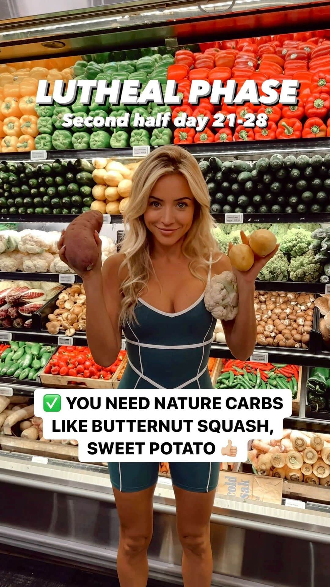 アギーのインスタグラム：「‘ I wish someone told me earlier’ series ⤵️  ✅ yes keto / low carb is great for women but not in the lutheal phase (right before our period) ✅ yes we need more carbs but ‘nature’ carbs not ‘man-made carbs’ ✅ nature carbs include: butternut squash, sweet potato, cassava, manioc, white rice 🍚  ✅ man made carbs include everything proceeded: white flour pizza, pasta, chips, bread 🥖   🚫 we are more insulin resistant around around period which means we will get *a much larger glucose spike* if we eat carbs around this time which will lead to more cravings, more fatigue and more glycation, aging of the skin and HORMONAL IMBALANACES 🚫 eating processed carbs will make your PMS worse 🚫 white rice is cleaner than brown rice which is full of anti-nutrients and can damages our gut (I know!!! The opposite of what we were being told).  Wanna learn more? I’m teaching all of this on zoom in 2hrs (replay available if you sign up) -> check out my stories of where to find the details!   #cycle #manstrualcyvle #diet #foodie #erewhon #groceries」