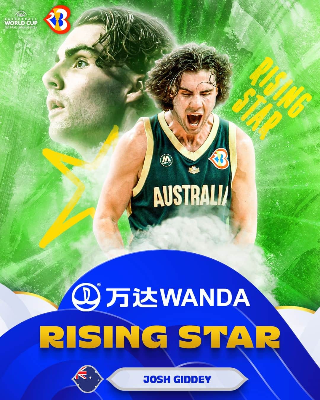 FIBAさんのインスタグラム写真 - (FIBAInstagram)「One to remember 💫  Josh Giddey has become the Wanda Rising Star of FIBA Basketball World Cup 2023 🤩  #FIBAWC x #WinForAustralia 🇦🇺」9月11日 0時24分 - fiba