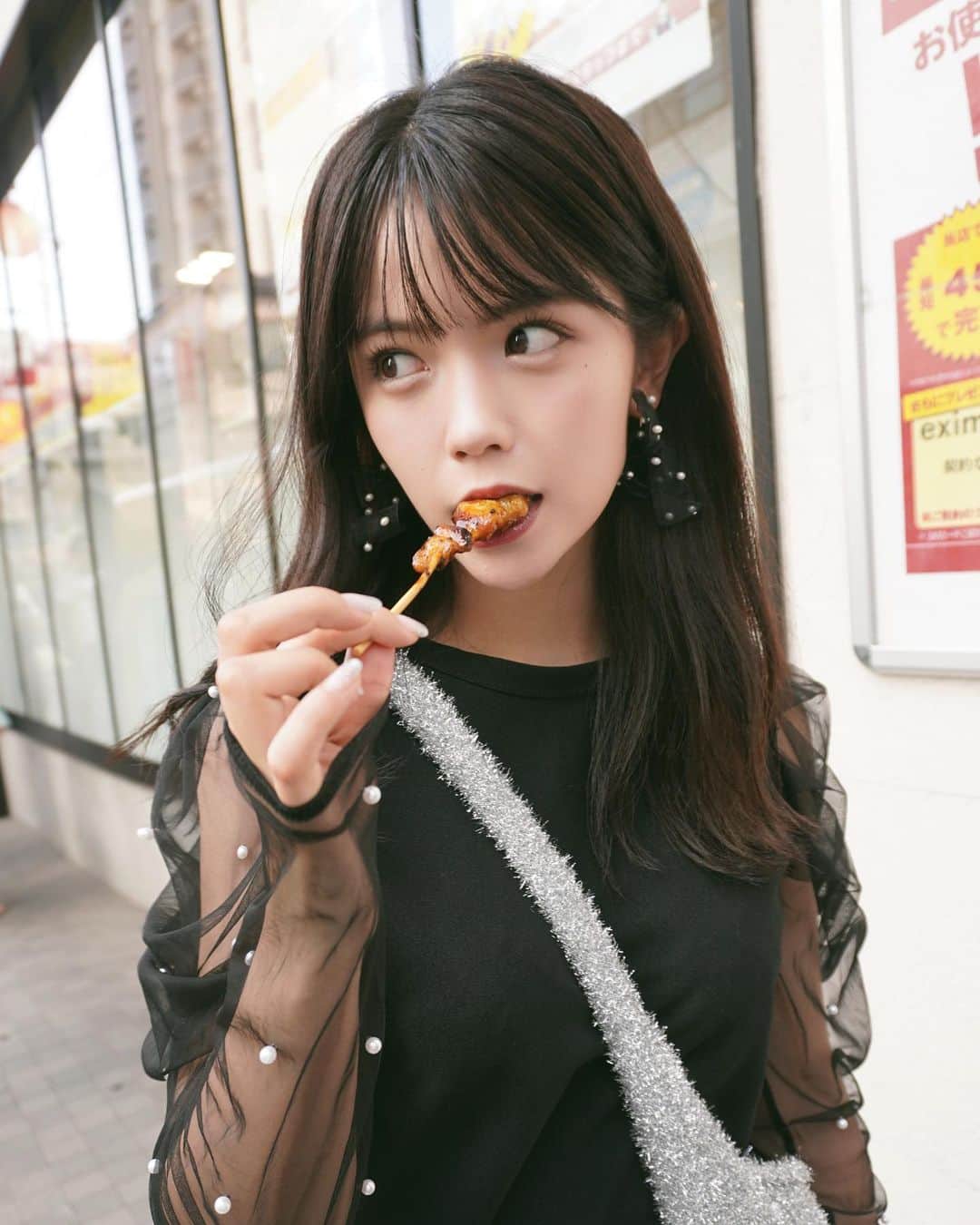 村山優香のインスタグラム：「#村の食   #ぼんじり  温泉向かってる時に♨️ 温泉にはなんやかんや毎週のように行ってるかも」