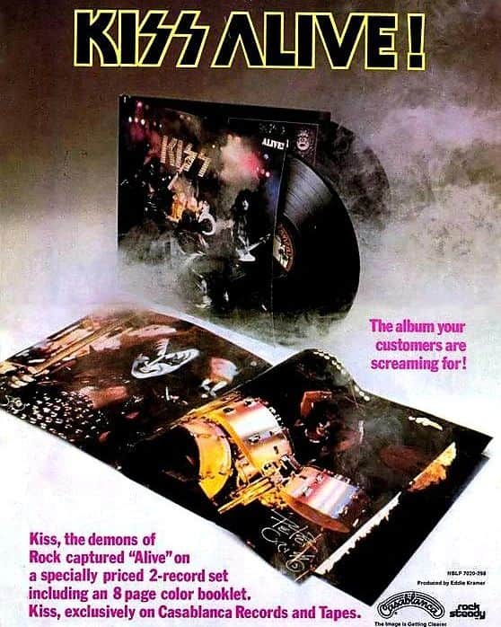 KISSのインスタグラム：「#KISSTORY - September 10, 1975 - KISS ALIVE! hit store shelves everywhere! #KISS50  When & where did you first get the album?」