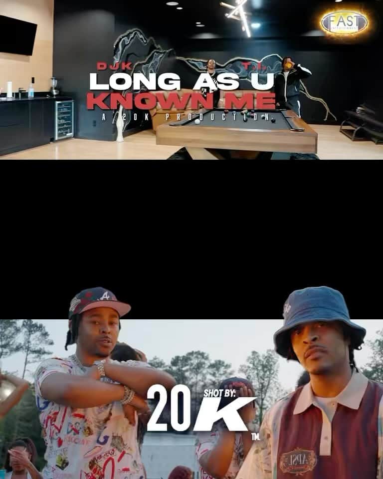 T.I.のインスタグラム：「Say mane Y’all Check lil bruh out... Get his campaign poppin’ like champagne 🍾   Long As U Know Me    OUT NOW all platforms   @djkmusic  mgnt: @moma_scott_ prod: @myguymars  dir: @20kvisuals」