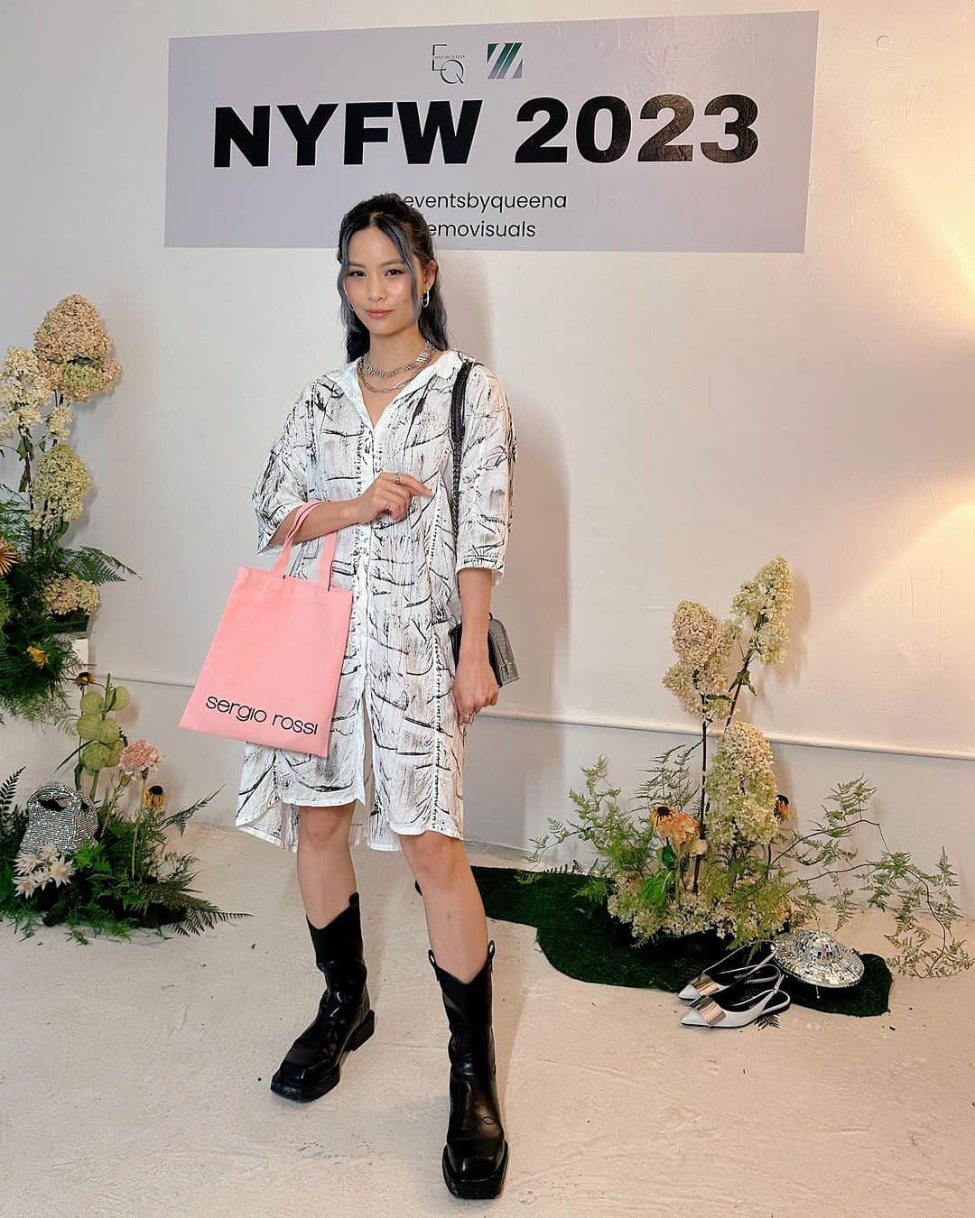 Yukiのインスタグラム：「Love supporting Asian, female-owned  businesses 💕 Thanks for having me, @eventsbyqueena    @sergiorossi @babeyond_official @cupshe @sensebymei #nyfw #nyfwstreetstyle」