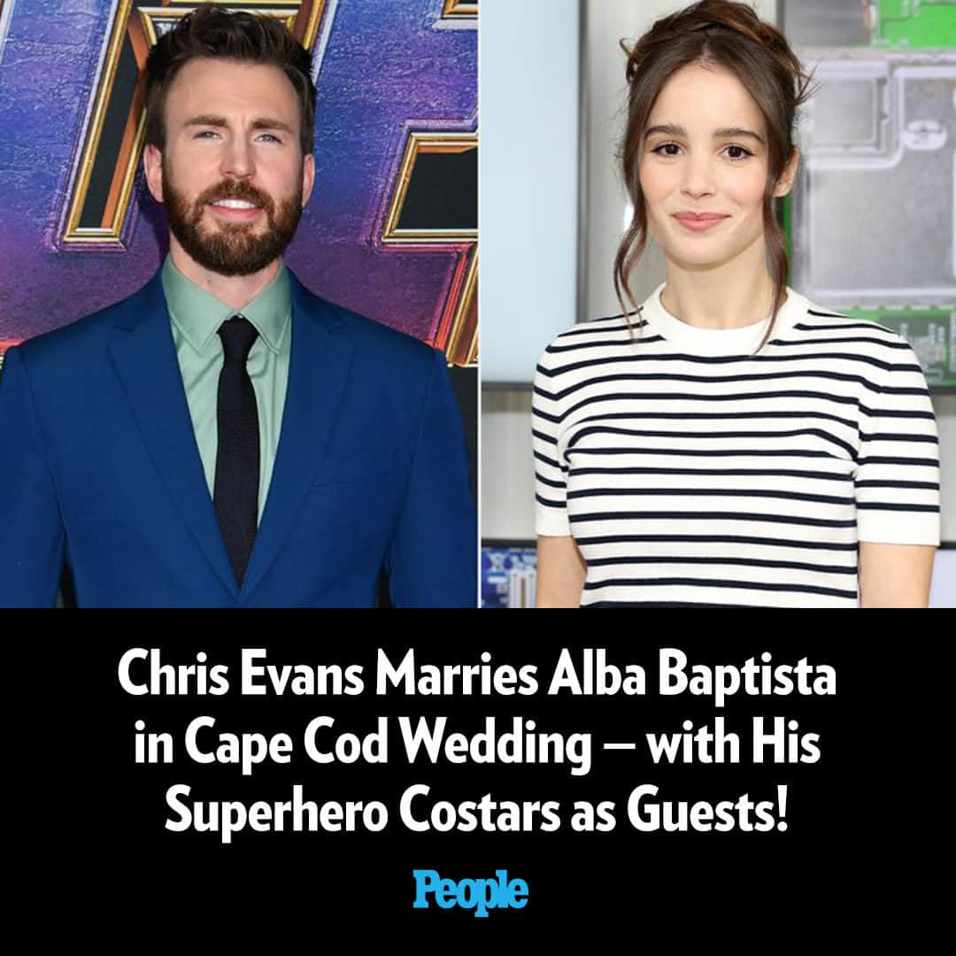 People Magazineさんのインスタグラム写真 - (People MagazineInstagram)「Chris Evans is married! 💍 The actor wed Alba Baptista during a ceremony at a private estate in Cape Cod, Mass., on Saturday, a source tells PEOPLE.  Tap our bio link for more details! | 📷: FilmMagic; Getty」9月11日 7時23分 - people