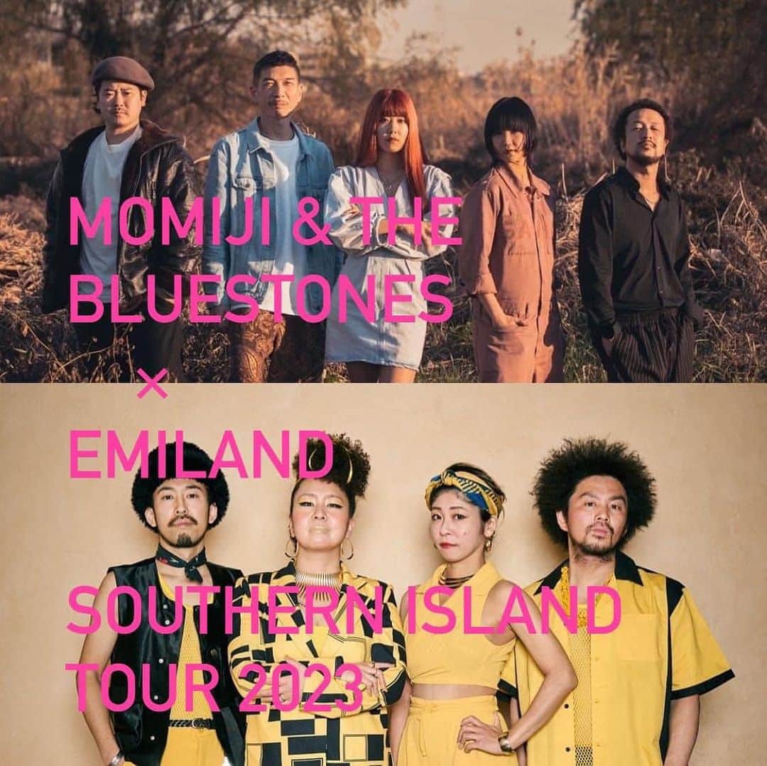 竹内朋康のインスタグラム：「Momiji & The Bluestones × EMILAND 〜Southern Island Tour 2023〜  11月20日(月) 鹿児島 Bar MOJO  11月21日(火)奄美大島 ROAD HOUSE［ASIVI］  11月22日（水）奄美大島 マヤスコ  11月23日（祝）沖縄 to be anounced  11月25日（土）西表島 Luana Mele Iriomote  11月26日(日) 石垣島 すけあくろ  詳細がまとまり次第発表していきます！ 今日、ANA、ピーチでSALEがあるみたいです。 一緒にどうぞ✈️」