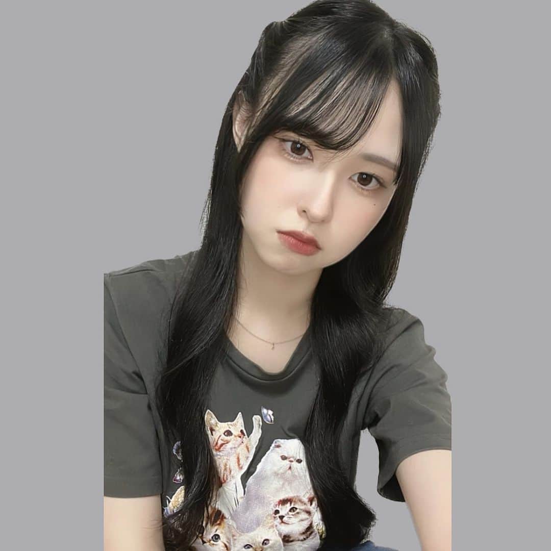 大曲李佳のインスタグラム：「(՞ . .՞)♡  この前、配信で久しぶりにハーフツインしたので🐰 配信遊びにきてね☻  .」