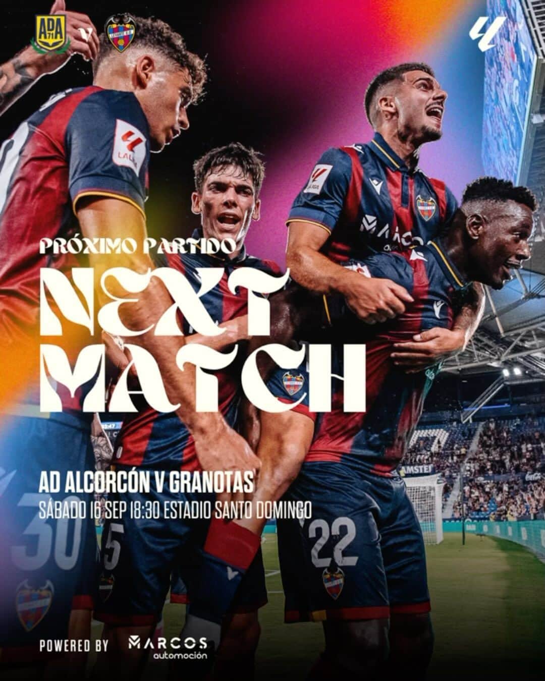 のインスタグラム：「𝑵𝒆𝒙𝒕 𝑴𝒂𝒕𝒄𝒉 🔵🔴  #AlcorcónLevante 🔛 #laligahypermotion 👈🏻」