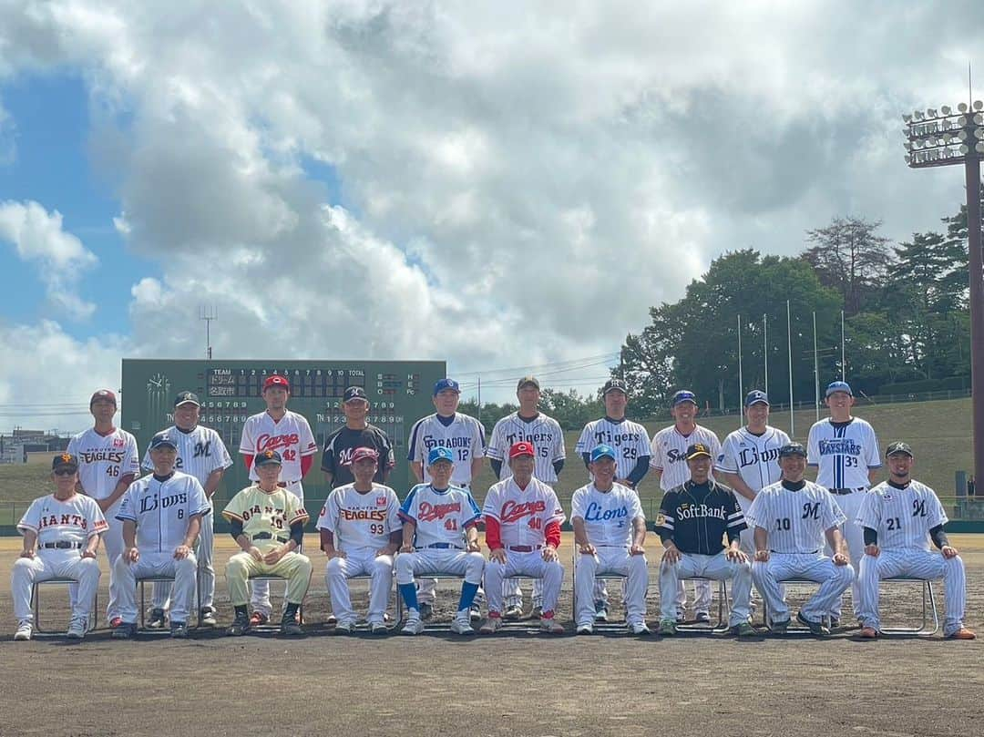 牧田和久さんのインスタグラム写真 - (牧田和久Instagram)「先日は宮城県名取市で宝くじスポーツフェア、ドリーム・ベースボールに初参加させていただきました。 プロ野球・名球会の方々、プロ野球で活躍された諸先輩たちと午前は少年少女たちに野球教室を行い午後は名取市選抜チームと試合をしました。 #ドリームベースボール #プロ野球名球会 #日本プロ野球OBクラブ」9月11日 9時54分 - k.makita_53