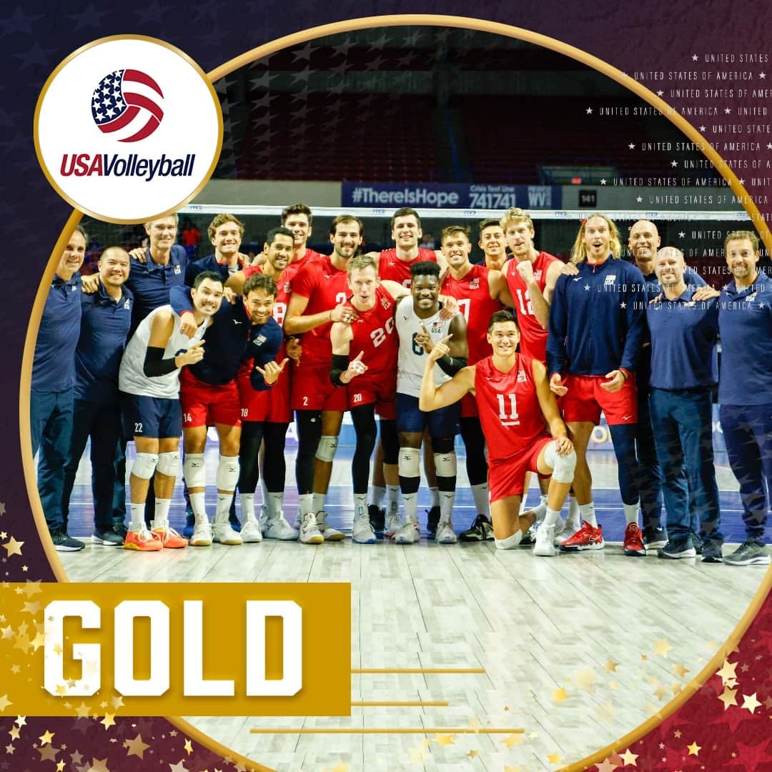 USA Volleyballさんのインスタグラム写真 - (USA VolleyballInstagram)「Champions! 🥇   The U.S. Men won the NORCECA Continental Championship with a 3-0 win over Canada (25-20, 25-14, 25-22). Congrats on a great tournament!  And, @davidmsmith15, we all forgive you! Check out the second pic!  Story/stats to come.」9月11日 10時26分 - usavolleyball